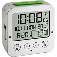 Réveil radiopiloté(e) TFA Dostmann 60.2528.54 argent