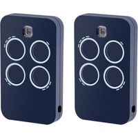 Lot de 2 télécommandes de remplacement pour ouvre-porte de garage 4 canaux, compatibles avec Genius Echo TX4 RC 433 MHz