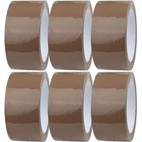 royaluxe-Ruban adhésif d'emballage marron - 6 rouleaux 48 mm x 66 m - Cartons/expéditions/déménagements/colis