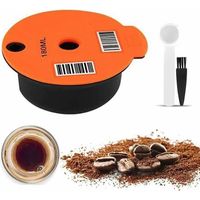 Dosettes De Cafe, Filtre A Cafe Reutilisable, Capsule De Cafe En Plastique Rechargeable Avec Cuillere Pour Machine A Cafe Bosch Tassimo, 180 Ml