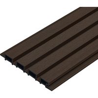 Home Deluxe - Revêtement de façade en WPC DUVAR - Couleur : noyer, taille : 2 m² env. 190 x 21,9 x 2,6 cm, matériel de montage inclus I Panneaux de façade Profilés de façade Revêtement de maison
