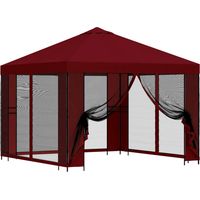vidaXL Garden Gazebo with Sidewalls 3 x 3 m Burgundy