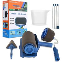 Rouleau de Peinture, 8 pièces/Ensemble Rouleaux de Peinture et Plateau Outils de Bricolage Universels pour la Peinture de Murs et la Décoration de Cellules, Équipement lavable Extensible.