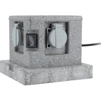Zenitech – Borne de jardin IP44 4 prises 16A – 2 interrupteurs – Câble H07RN-F 3G1,5mm² 4,5m – Pour chantiers humides