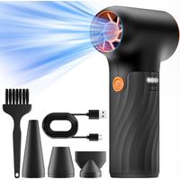 Air Duster - Electric Blower 280000 RPM - 3 Speeds - Rechargeable Cordless Jet Fan - For Computer Workbench Car Cleaning - Black