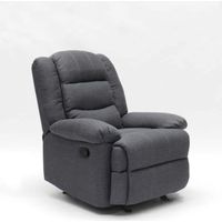 Fauteuil relax inclinable avec repose-pieds en tissu Sofia - Gris