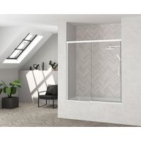 BATHME NIXON Mampara Frontal Bañera Fijo+Corredera Blanco - Medida: 139-144 cms - ref: YA21145200