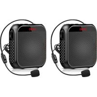 Megafoon - Haut-Parleur Portable - Microphone Intégré - Rechargeable - Batterie 2200 mAh - Design Poignet - Pour Formateurs Enseignants Guides - 1 Pièce