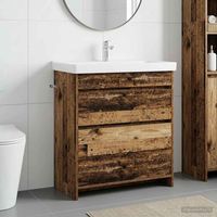 vidaXL Meuble sous lavabo de salle de bain Bois ancien