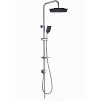 Asta Saliscendi Cromata Colonna Doccia Soffione Fisso Doccetta Portasapone 87307