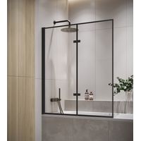 Parate Vasca da bagno Medal 100 x 140 cm - nero - 5mm con rivestimento