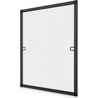 Moustiquaire cadre recoupable 130 x 150cm gris anthracite - Toile fibre de verre