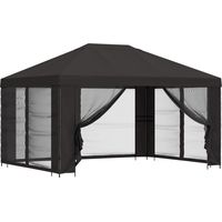 vidaXL Garden Gazebo with Sidewalls 4 x 3 m Anthracite
