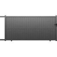 Portail Coulissant ALU Nice passage 3m50 - Ht 1m70 - Gris