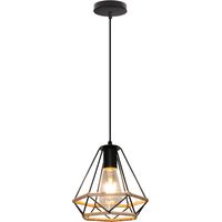 Lámparas De Colgar Nostalgia Clásica Lámpara De Techo De Diamante De Cuerda De Cáñamo 20CM Araña Retro Industrial Negro Para Dormitorio Tipo Loft