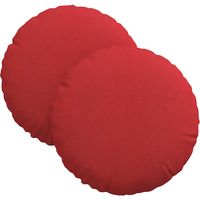 vidaXL Coussins de siège 2 pc Tissu Rouge Ø30 x 13 cm