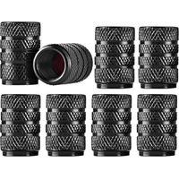 Valve Caps - Pack of 8 for Car Tires, Valve Covers, Valve Caps for Automobiles, SUVs, Motorcycles, Bicycles (Black)