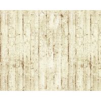 Papier peint aspect bois EDEM 81108BR07 papier peint gaufré à chaud avec dos intissé légèrement texturé au style shabby chic mat crème beige brun 10,65 m2