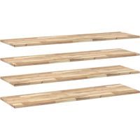 Étagères murales 4 pcs,Étagère flottante 120x40x2 cm acacia massif non traité CFW97993