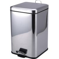 Poubelle à pédale en acier inoxydable 3 l – Dimensions 16 x 16 x 25,5 cm – Mécanisme sans contact pour usage hygiénique – Protenrop