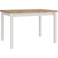 Table Victorville 376, Chêne wotan + Blanc, 78x80x120cm, Stratifié, Bois