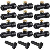 Buses D’Irrigation Kit 12Pcs de Brumisation en Laiton +12siège Pulvérisation,Système Brumisateur Extérieur,Arroseurs D'atomisation pour l'Irrigation l'Arrosage des Jardins,Noir -