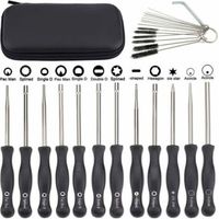 Pair Tournevis reglage carburateur Lot de 12 outils de réglage carburateur avec scredrivers acircle pour petit moteur 2 temps pour Husqvarna pour tronçonneuse tronconneuse husqvarna