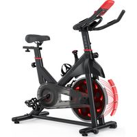 Velo d'appartement Magnetique, Roue inertie 10 kg, 7 positions Réglage de la selle&5 positions Accoudoir réglable, Avec Porte-Boute