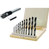 Bgs Technic – Jeu de mèches à bois 14 pièces – Forets à pointe de centrage – Longueur réglable 15-45 mm – Pour perçage précis dans le bois