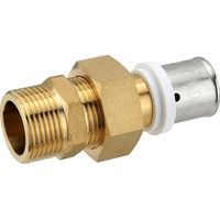 Pressfitting-Verschraubung 20 x 2,0 mm - 3/4 Zoll Außengewinde flachdichtend für MV-Rohr