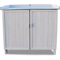 HABAU Gartentisch ""Lino"" mit Unterschrank, Grau, 98 x 48 x 95 cm