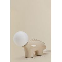 Lampe de table en céramique avec boule en verre Maloa Kids SKLUM Tapioca Beige