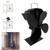 Ventilateur de poêle à 4 pales pour poêle à bois, répartition efficace de la chaleur pour poêle à bois et poêle à bois