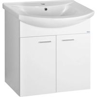 Aqualine Zoja - Mueble lavabo 62x74x32 cm, 2 puertas, blanco 51063