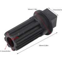 Ortviai Couplage de Vis pour Hachoir à Viande – 2 Pièces en Plastique Noir, Installation Rapide, Compatible Kenwood