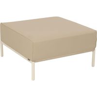 Pouf pour salon de jardin modulable en tissu beige - Patio