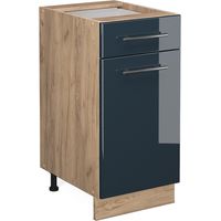 Mobili da cucina Fame-Line, Blu scuro lucido, 40 cm senza piano di lavoro, Vicco