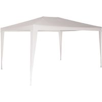 Gazebo da Giardino 2x3m in Metallo Copertura in Plastica Morel Parasole Bianco