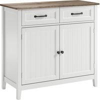 Bealife Mueble de Almacenamiento para Cocina con 2 Cajones y 2 Puertas, Estante Ajustable para Comedor, Salón, Entrada o Pasillo