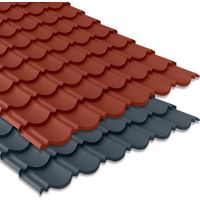 Tôle imitation tuile emboîtable BACACIER Tuile R Originale® - Coloris Brun mat - Dimension 2070 x 934 mm - 1.80 m²