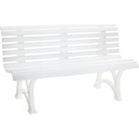Banc de jardin en plastique 1500mm – 13 lames – Résistant aux intempéries et aux UV – Conception ergonomique 800mm de hauteur – Blome