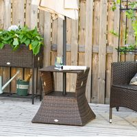 Tisch Beistelltisch Sonnenschirmständer 54 x 54 x 55 cm OKMYHOME