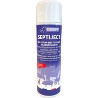 Nettoyant asséchant Septiject 500ml – Solution hygiénique pour équins, bovins, ovins, porcins, chiens et chats – Usage professionnel – Ukal
