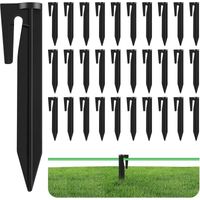 120 Pièces Piquet Fil Robot Tondeuse, Piquets de Fixation pour Câbles Périphériques Robot Tondeuse, Piquets de Terre pour Robot Tondeuse, Piquets de Fixation en Plastique Robuste