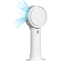 Hand Mini Fan, Mini Personal Fan Handheld Hot Flashes Fan Small Makeup Fan Strong Winds Portable Travel Fan with Lanyard Detachable Base for Girl Kids Shopping Hiking