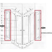 R BOX DOCCIA CM.70X90(KIT PROFILI VERTICALI)