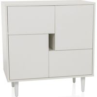 Sideboard / Kommode LYKKJA 77x39,5x72 cm 2 Schubladen 2 Türen weiß hjh LIVING