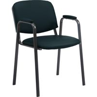 Besucherstuhl Ken Pro Kunstleder schwarz