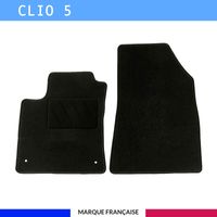 Tapis de sol voiture - Sur mesure pour Renault CLIO 5 et CLIO 5 E-TECH dès 06/2020 - Antidérapant - Tapis de sol avant 2 pièces