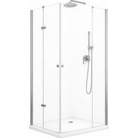 Buylando - Cornelia 100x80x195 cm Cabine de douche d'angle incl. receveur de douche